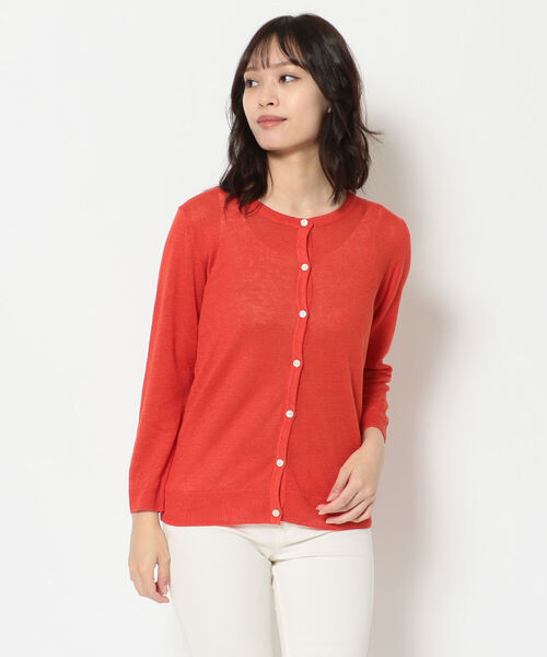 MANASTASH（マナスタッシュ）の「MANASTASH/マナスタッシュ　リネン　UVカットカーディガン（カーディガン/ボレロ・レディース・ブラック/ブラウン/グレー/レッド/イエロー・FREE）」の7枚目の写真