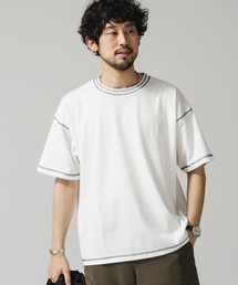 NANO universe | 《WEB限定》カラーダブルステッチワイドＴシャツ(Tシャツ/カットソー)