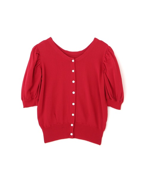 FREE'S MART（フリーズマート）の「◆前後2Way半袖パフスリーブカーデイガン（ニット/セーター・レディース・ブラック/ベージュ/レッド・FREE）」の16枚目の写真