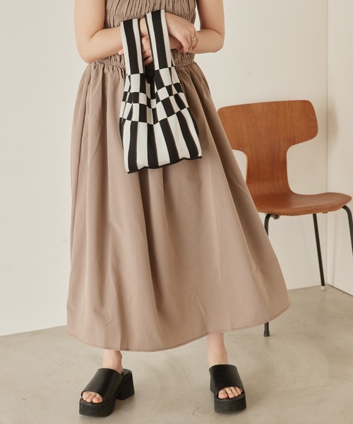 mikke（ミッケ）の「レトロチェック２WAYシャーリングキャミワンピース（ワンピース・レディース・ブラック/ブラウン/グリーン・FREE）」の19枚目の写真