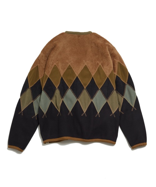 AlexanderLeeChang（アレキサンダーリーチャン）の「ARGYLE FLEECE CARDIGAN 21（カーディガン/ボレロ・メンズ・ブラック/サンドベージュ・2/3）」の16枚目の写真