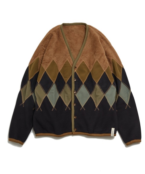 AlexanderLeeChang（アレキサンダーリーチャン）の「ARGYLE FLEECE CARDIGAN 21（カーディガン/ボレロ・メンズ・ブラック/サンドベージュ・2/3）」の17枚目の写真
