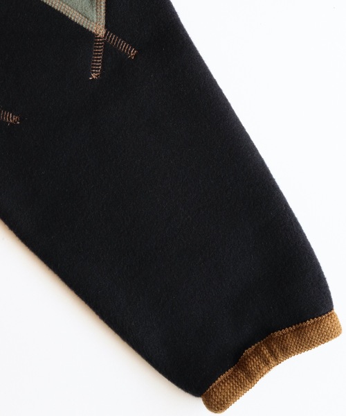 AlexanderLeeChang（アレキサンダーリーチャン）の「ARGYLE FLEECE CARDIGAN 21（カーディガン/ボレロ・メンズ・ブラック/サンドベージュ・2/3）」の18枚目の写真