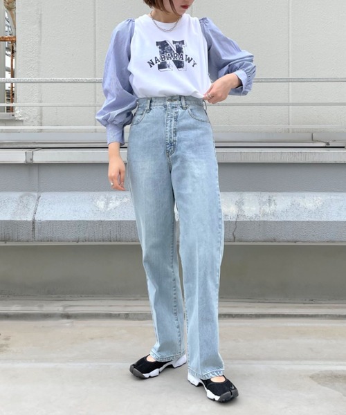 CIAOPANIC(チャオパニック)の「【SCENE by ciaopanic/シーン バイ チャオパニック】ギャザースリーブ/つけ袖/WEB・一部店舗限定(その他トップス・レディース・オフホワイト/ブルー・FREE)」の21枚目の写真