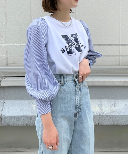 CIAOPANIC(チャオパニック)の「【SCENE by ciaopanic/シーン バイ チャオパニック】ギャザースリーブ/つけ袖/WEB・一部店舗限定(その他トップス・レディース・オフホワイト/ブルー・FREE)」の17枚目の写真