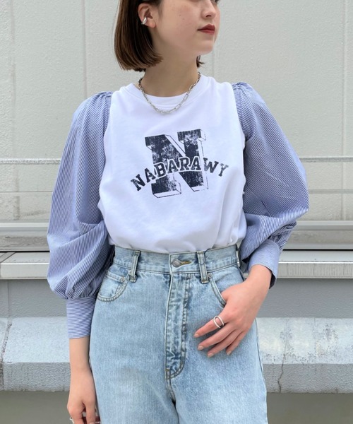 CIAOPANIC(チャオパニック)の「【SCENE by ciaopanic/シーン バイ チャオパニック】ギャザースリーブ/つけ袖/WEB・一部店舗限定(その他トップス・レディース・オフホワイト/ブルー・FREE)」の16枚目の写真