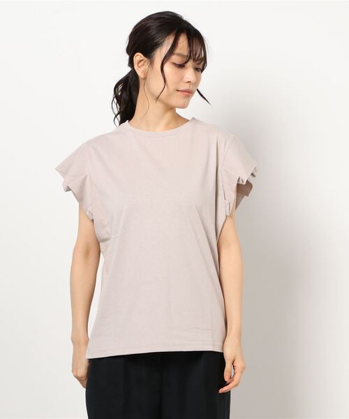 malla（マーラ）の「malla マーラ タックスリーブT（Tシャツ/カットソー・レディース・チャコールグレー/カーキ/ライトベージュ・FREE）」の18枚目の写真