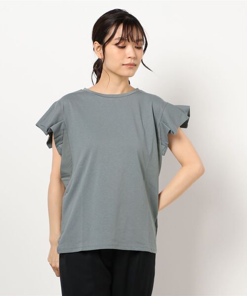 malla（マーラ）の「malla マーラ タックスリーブT（Tシャツ/カットソー・レディース・チャコールグレー/カーキ/ライトベージュ・FREE）」の19枚目の写真