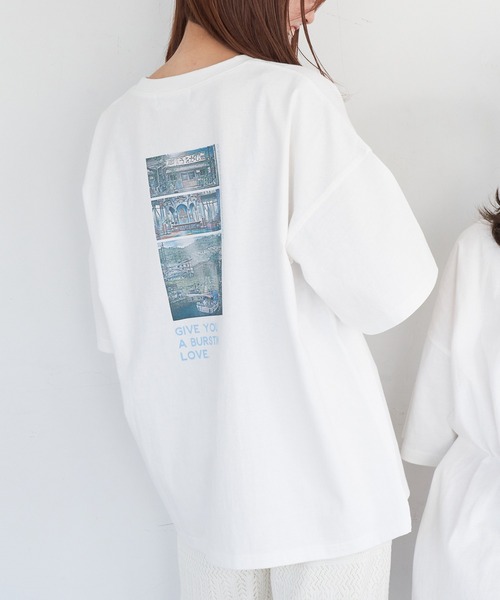 ROPE' PICNIC(ロペピクニック)の「【漁港の肉子ちゃん×ROPE'PICNIC】コラボTシャツ(Tシャツ/カットソー・レディース・ホワイト/ホワイト系その他/ホワイト系その他2・38)」の2枚目の写真