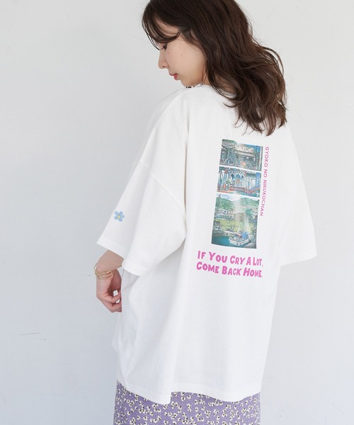 ROPE' PICNIC(ロペピクニック)の「【漁港の肉子ちゃん×ROPE'PICNIC】コラボTシャツ(Tシャツ/カットソー・レディース・ホワイト/ホワイト系その他/ホワイト系その他2・38)」の3枚目の写真