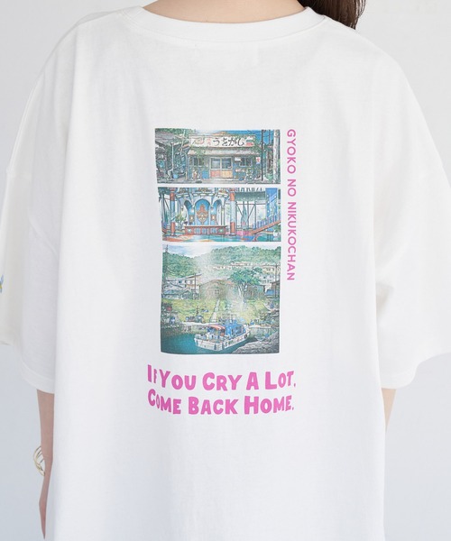 ROPE' PICNIC(ロペピクニック)の「【漁港の肉子ちゃん×ROPE'PICNIC】コラボTシャツ(Tシャツ/カットソー・レディース・ホワイト/ホワイト系その他/ホワイト系その他2・38)」の12枚目の写真