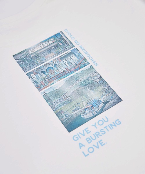 ROPE' PICNIC(ロペピクニック)の「【漁港の肉子ちゃん×ROPE'PICNIC】コラボTシャツ(Tシャツ/カットソー・レディース・ホワイト/ホワイト系その他/ホワイト系その他2・38)」の5枚目の写真