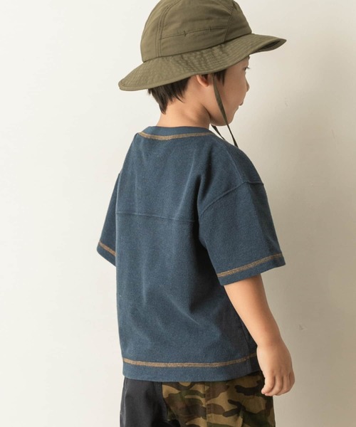 URBAN RESEARCH DOORS（アーバンリサーチドアーズ）の「パイルカラーステッチTシャツ(KIDS)（Tシャツ/カットソー・キッズ・ネイビー/カーキ・90/105/120/135/150）」の7枚目の写真