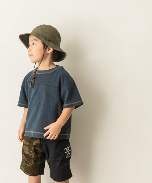 URBAN RESEARCH DOORS（アーバンリサーチドアーズ）の「パイルカラーステッチTシャツ(KIDS)（Tシャツ/カットソー・キッズ・ネイビー/カーキ・90/105/120/135/150）」の8枚目の写真