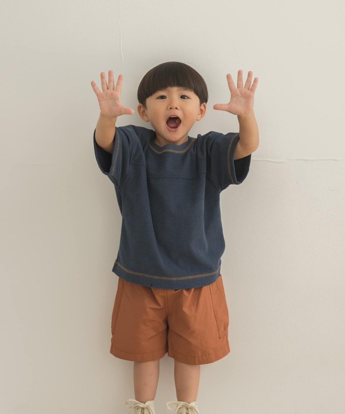 URBAN RESEARCH DOORS（アーバンリサーチドアーズ）の「パイルカラーステッチTシャツ(KIDS)（Tシャツ/カットソー・キッズ・ネイビー/カーキ・90/105/120/135/150）」の14枚目の写真