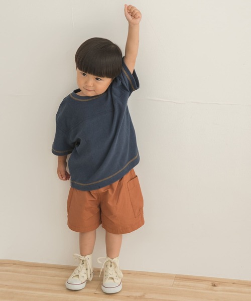 URBAN RESEARCH DOORS（アーバンリサーチドアーズ）の「パイルカラーステッチTシャツ(KIDS)（Tシャツ/カットソー・キッズ・ネイビー/カーキ・90/105/120/135/150）」の15枚目の写真