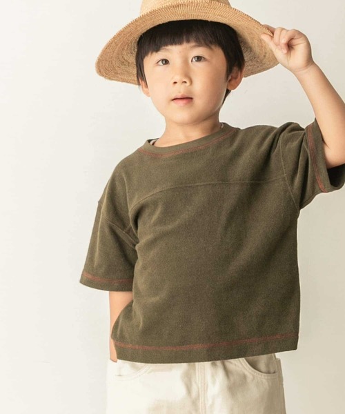URBAN RESEARCH DOORS（アーバンリサーチドアーズ）の「パイルカラーステッチTシャツ(KIDS)（Tシャツ/カットソー・キッズ・ネイビー/カーキ・90/105/120/135/150）」の19枚目の写真