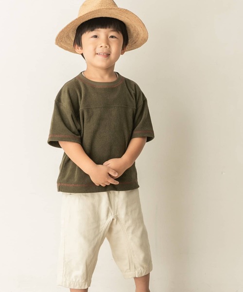 URBAN RESEARCH DOORS（アーバンリサーチドアーズ）の「パイルカラーステッチTシャツ(KIDS)（Tシャツ/カットソー・キッズ・ネイビー/カーキ・90/105/120/135/150）」の20枚目の写真