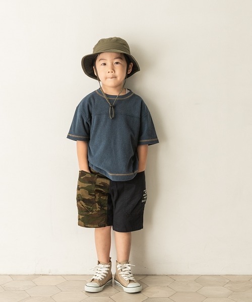 URBAN RESEARCH DOORS（アーバンリサーチドアーズ）の「パイルカラーステッチTシャツ(KIDS)（Tシャツ/カットソー・キッズ・ネイビー/カーキ・90/105/120/135/150）」の6枚目の写真