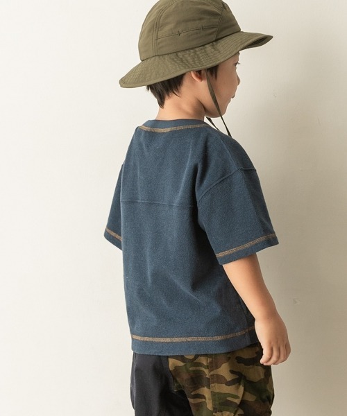 URBAN RESEARCH DOORS（アーバンリサーチドアーズ）の「パイルカラーステッチTシャツ(KIDS)（Tシャツ/カットソー・キッズ・ネイビー/カーキ・90/105/120/135/150）」の5枚目の写真