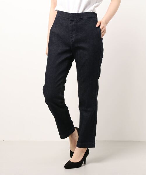 GRANDMA MAMA DAUGHTER(グランマママドーター)の「∴【GRANDMA MAMA DAUGHTER / グランママドーター】スキニーイージーパンツ GP842241(デニムパンツ・レディース・インディゴブルー・2/1/0)」の2枚目の写真