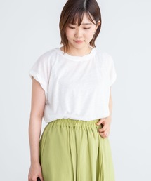 Green　Parks | 麻ブレンドフレンチスリーブプルオーバー＊(Tシャツ/カットソー)