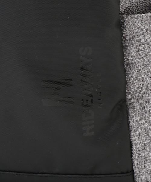 HIDEAWAYS NICOLE（ハイダウェイニコル）の「異素材コンビボディバッグ（ボディバッグ/ウエストポーチ・メンズ・ブラック/グレー/ネイビー・FREE）」の12枚目の写真