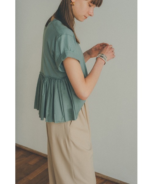 CLANE（クラネ）の「BACK FRILL T-SHIRT（Tシャツ/カットソー