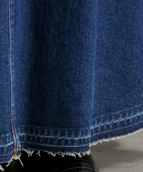 GEVS.（ジェイヴィス）の「バックフレアロングデニムスカート ＜大きいサイズ有＞GEVS.（デニムスカート・レディース・ブラック系/ブルー系・6L/5L/LL/3L/4L/L/M）」の9枚目の写真