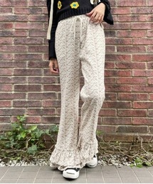 Candy Stripper | FLORAL GIRLY FRILL HEM FLARE パンツ(その他パンツ)