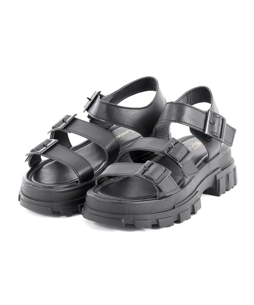 Figments(フィグメンツ)の「ベルトサンダル(サンダル・レディース・ブラック/ホワイト・SMALL/MEDIUM)」の8枚目の写真