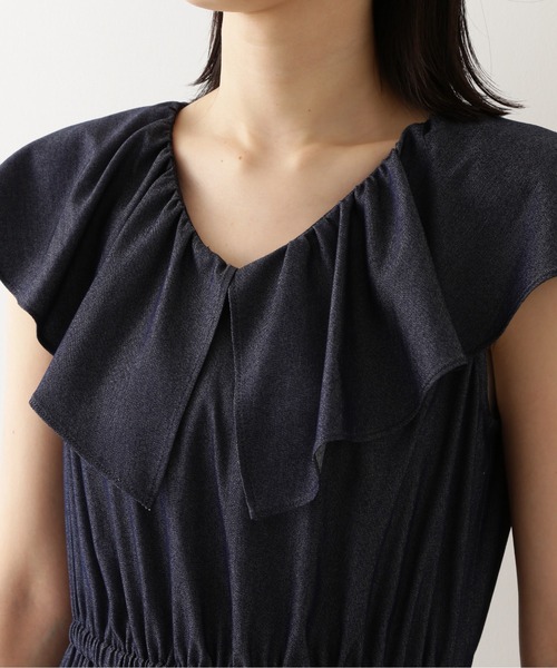 NATURAL BEAUTY BASIC（ナチュラルビューティーベーシック）の「ラッフルワンピース（ワンピース・レディース・レッド系その他/ネイビー・MEDIUM/SMALL）」の8枚目の写真