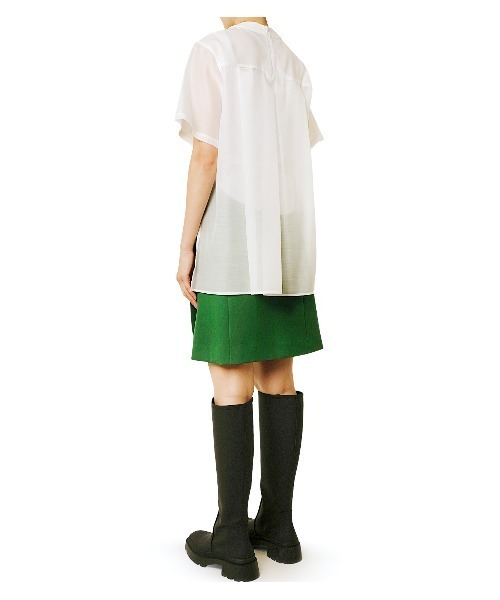 LE CIEL BLEU（ルシェルブルー）の「Back Sheer Tee（Tシャツ/カットソー・レディース・ネイビー/オフホワイト・36）」の8枚目の写真