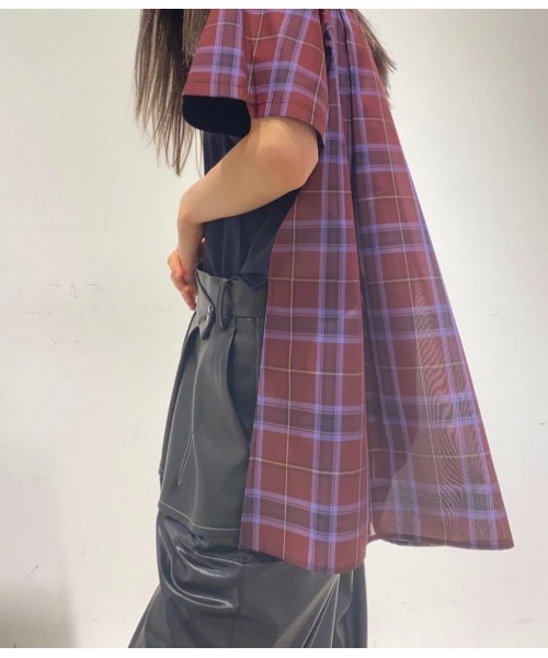 LE CIEL BLEU（ルシェルブルー）の「Back Sheer Tee（Tシャツ/カットソー・レディース・ネイビー/オフホワイト・36）」の9枚目の写真