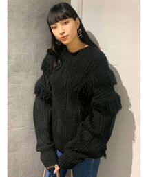 EMODA | オーバーフリンジニット(ニット/セーター)