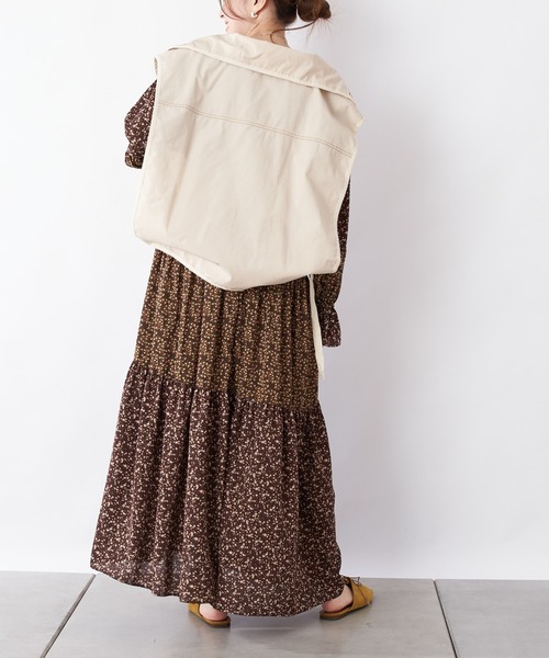 CIAOPANIC TYPY（チャオパニックティピー）の「ミリタリーショートベスト（ベスト・レディース・ベージュ/カーキ・ONE SIZE）」の15枚目の写真