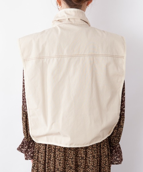 CIAOPANIC TYPY（チャオパニックティピー）の「ミリタリーショートベスト（ベスト・レディース・ベージュ/カーキ・ONE SIZE）」の9枚目の写真