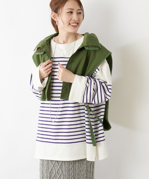 CIAOPANIC TYPY（チャオパニックティピー）の「ミリタリーショートベスト（ベスト・レディース・ベージュ/カーキ・ONE SIZE）」の19枚目の写真