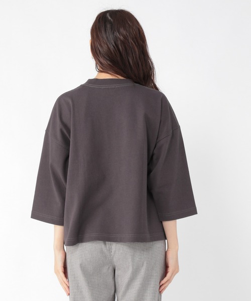 studio CLIP（スタディオクリップ）の「コットンボックスＴシャツ（Tシャツ/カットソー・レディース・スモーク/ラベンダー/オフホワイト/ベージュ・LARGE/MEDIUM）」の16枚目の写真