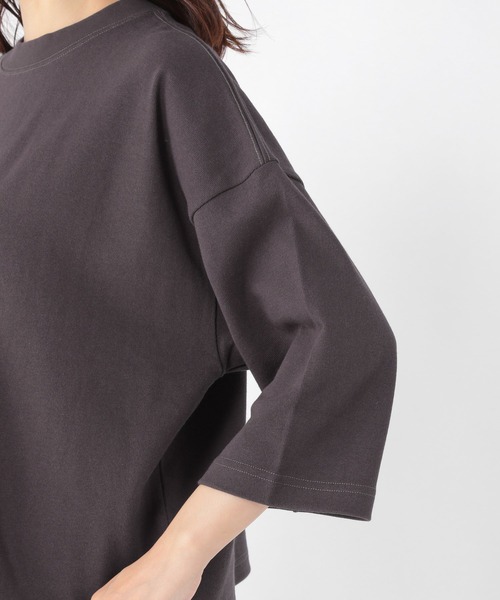 studio CLIP（スタディオクリップ）の「コットンボックスＴシャツ（Tシャツ/カットソー・レディース・スモーク/ラベンダー/オフホワイト/ベージュ・LARGE/MEDIUM）」の6枚目の写真