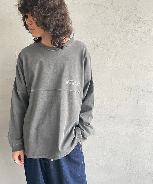 Manhattan Portage（マンハッタンポーテージ）の「[MANHATTAN PORTAGE/マンハッタンポーテージ] ヘヴィーウェイト バックプリントロンT（Tシャツ/カットソー・レディース・アイボリー/チャコール・M/L）」の6枚目の写真