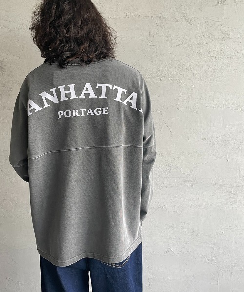 Manhattan Portage（マンハッタンポーテージ）の「[MANHATTAN PORTAGE/マンハッタンポーテージ] ヘヴィーウェイト バックプリントロンT（Tシャツ/カットソー・レディース・アイボリー/チャコール・M/L）」の14枚目の写真