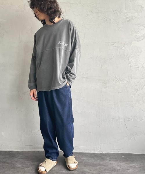 Manhattan Portage（マンハッタンポーテージ）の「[MANHATTAN PORTAGE/マンハッタンポーテージ] ヘヴィーウェイト バックプリントロンT（Tシャツ/カットソー・レディース・アイボリー/チャコール・M/L）」の18枚目の写真
