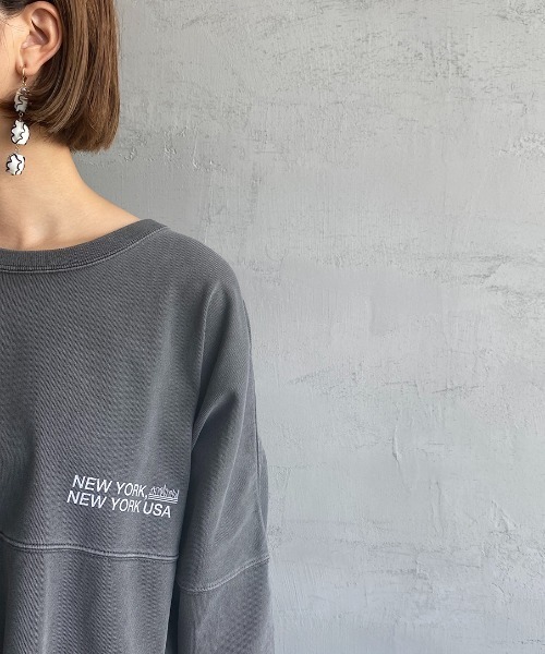 Manhattan Portage（マンハッタンポーテージ）の「[MANHATTAN PORTAGE/マンハッタンポーテージ] ヘヴィーウェイト バックプリントロンT（Tシャツ/カットソー・レディース・アイボリー/チャコール・M/L）」の21枚目の写真