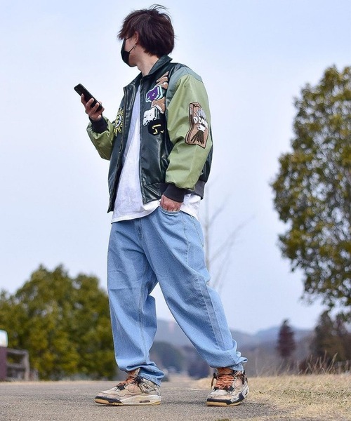 8(eight)(エイト)の「デニムワイドパンツ(デニムパンツ・メンズ・サックスブルー/ブルー/ワンウォッシュ/ホワイト系その他/サックスブルー系1/ブラック・MEDIUM/LARGE)」の9枚目の写真