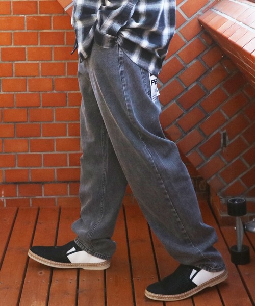 8(eight)(エイト)の「デニムワイドパンツ(デニムパンツ・メンズ・サックスブルー/ブルー/ワンウォッシュ/ホワイト系その他/サックスブルー系1/ブラック・MEDIUM/LARGE)」の14枚目の写真