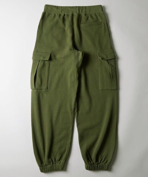 FREAK'S STORE(フリークスストア)の「WEB限定 バルーンシルエット スウェットカーゴパンツ/裏起毛/セットアップ対応(カーゴパンツ・メンズ・ブラック/オリーブ/杢グレー・SMALL/MEDIUM/LARGE)」の12枚目の写真