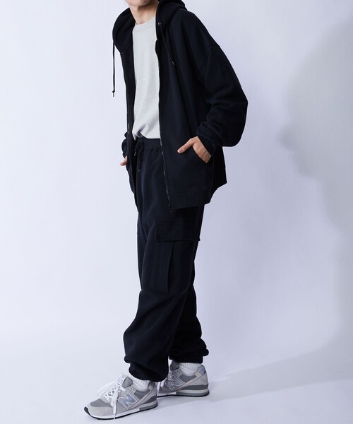 FREAK'S STORE(フリークスストア)の「WEB限定 バルーンシルエット スウェットカーゴパンツ/裏起毛/セットアップ対応(カーゴパンツ・メンズ・ブラック/オリーブ/杢グレー・SMALL/MEDIUM/LARGE)」の19枚目の写真