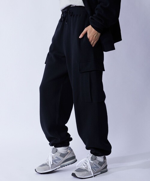 FREAK'S STORE(フリークスストア)の「WEB限定 バルーンシルエット スウェットカーゴパンツ/裏起毛/セットアップ対応(カーゴパンツ・メンズ・ブラック/オリーブ/杢グレー・SMALL/MEDIUM/LARGE)」の15枚目の写真