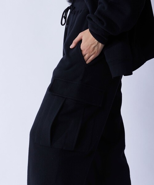 FREAK'S STORE(フリークスストア)の「WEB限定 バルーンシルエット スウェットカーゴパンツ/裏起毛/セットアップ対応(カーゴパンツ・メンズ・ブラック/オリーブ/杢グレー・SMALL/MEDIUM/LARGE)」の7枚目の写真